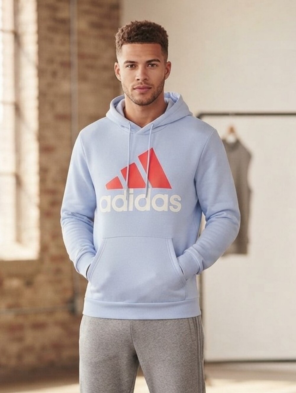 Adidas Men's Blue Dawn Sweatshirt Sz M NWT